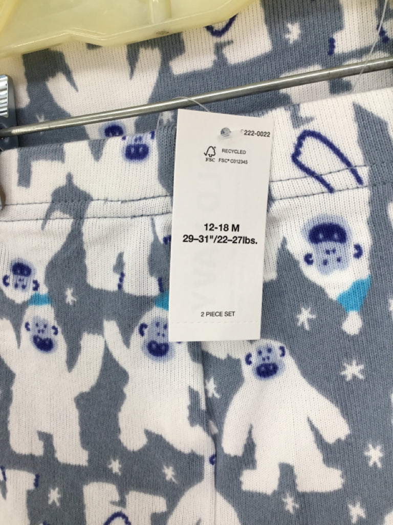 Old Navy Child Size 12-18 Months Blue Print Pajamas - boys