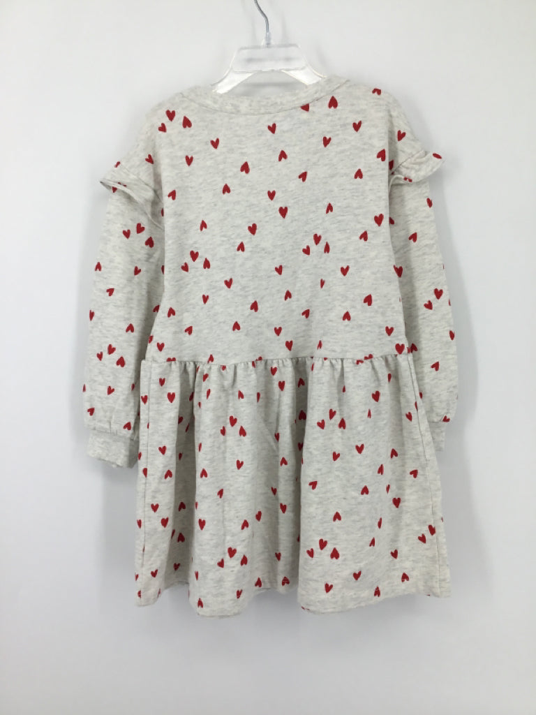 Carter's Child Size 5 Gray Valentine's Day Dress