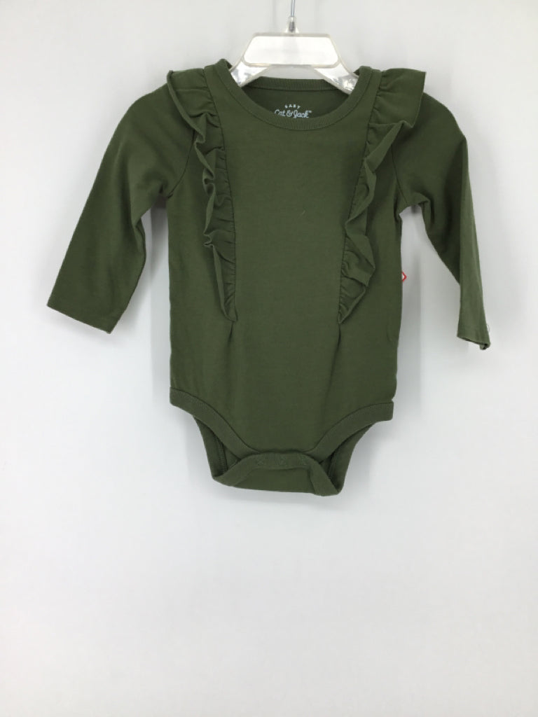 Cat & Jack Child Size 6-9 Months Green Onesie