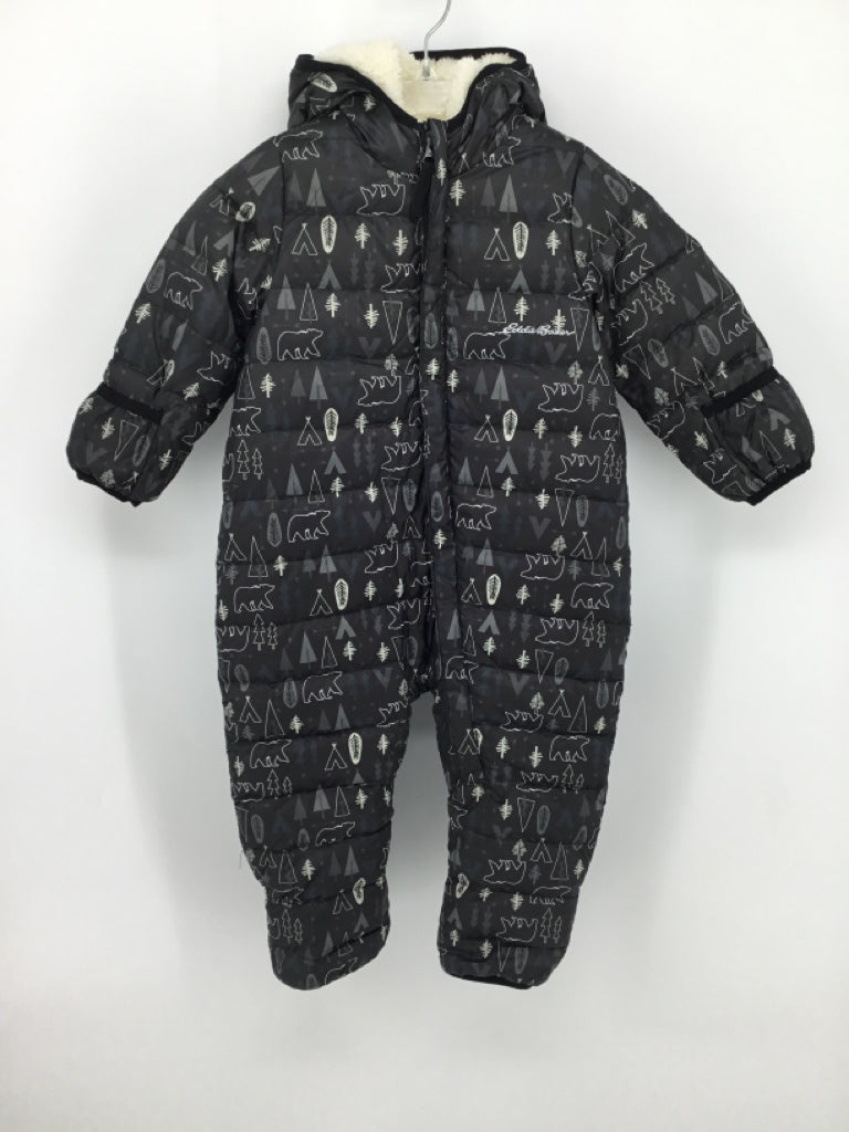 Eddie Bauer Child Size 12-18 Months Black Print Outerwear - boys