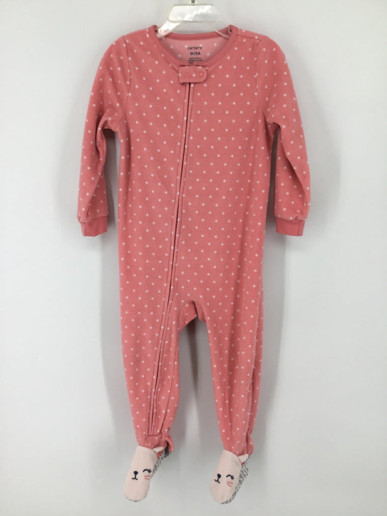 Carter's Child Size 3 Pink Sleepers