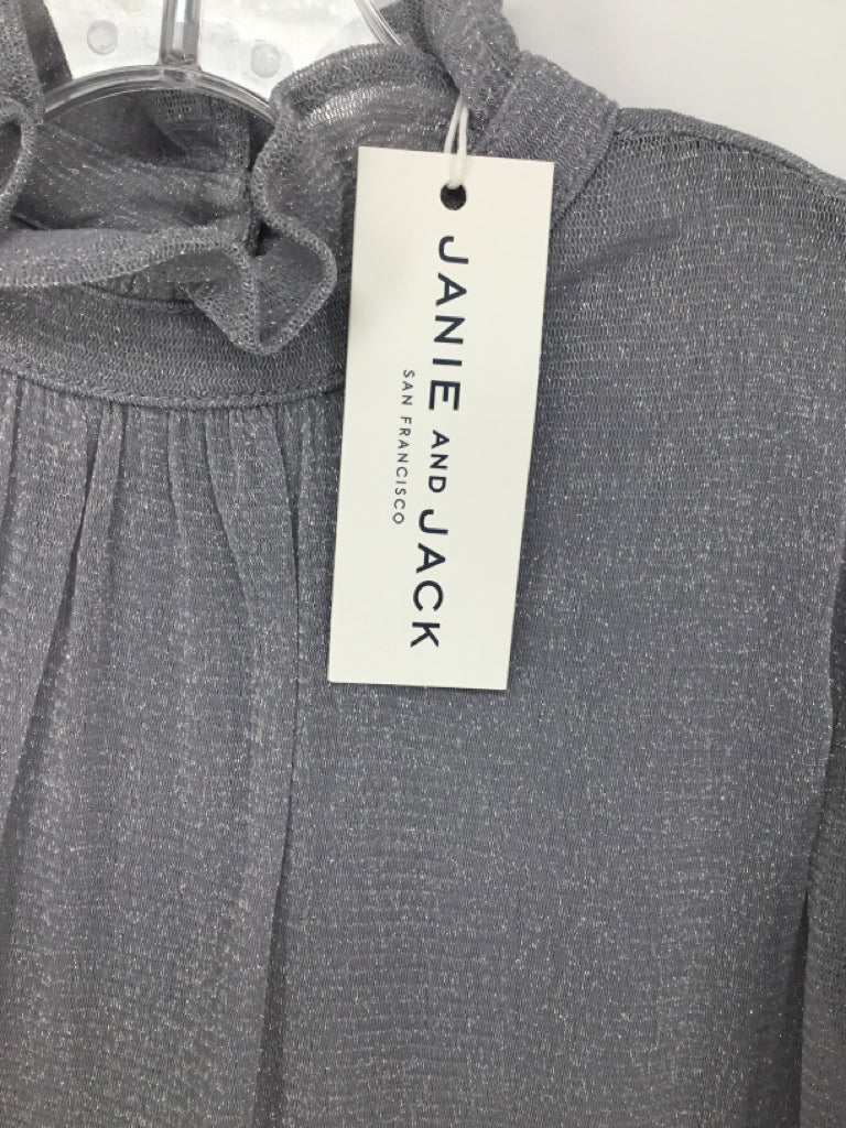 Janie and Jack Child Size 10 Silver Dress - girls