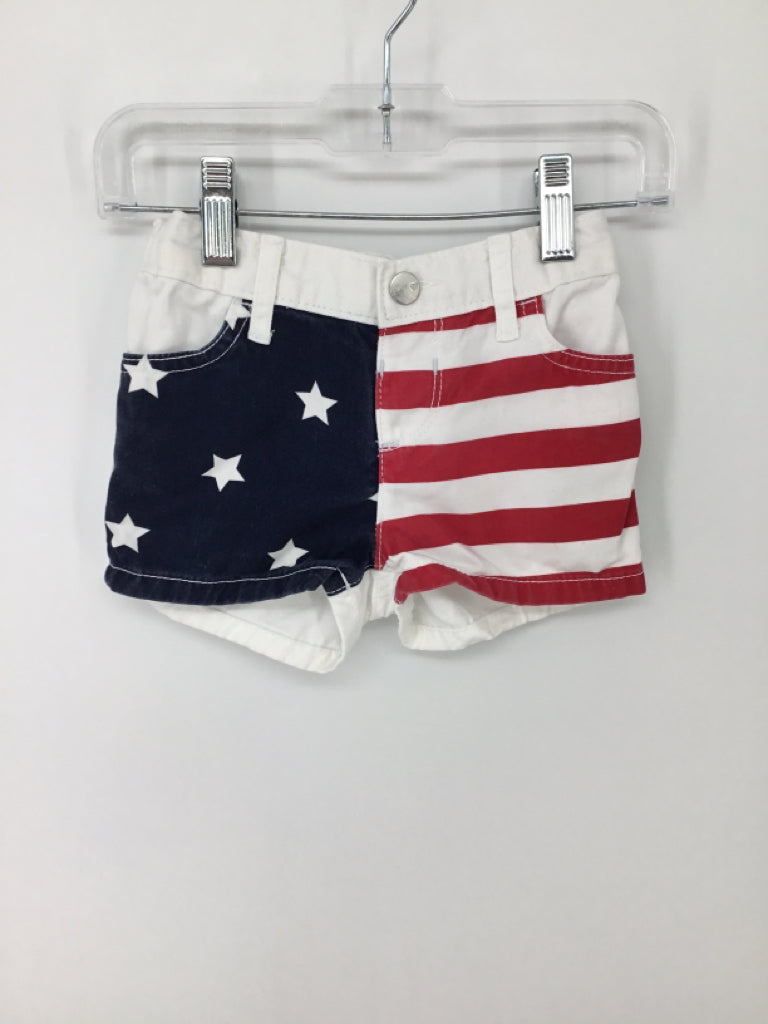 Childrens Place Child Size 2 White Stars & Stripes Shorts
