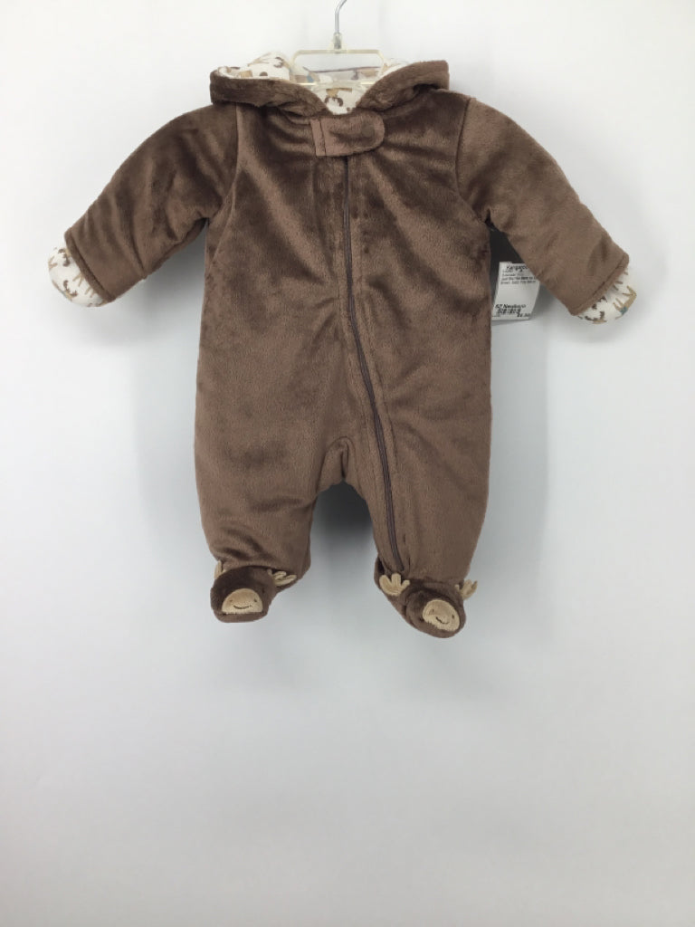 Just One You Made by Carters Child Size Newborn Brown Solid Outerwear - boys