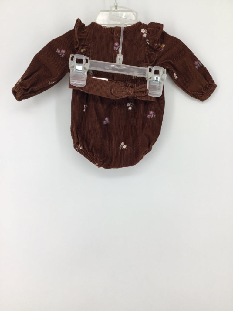 Carter's Child Size Newborn Brown Onesie
