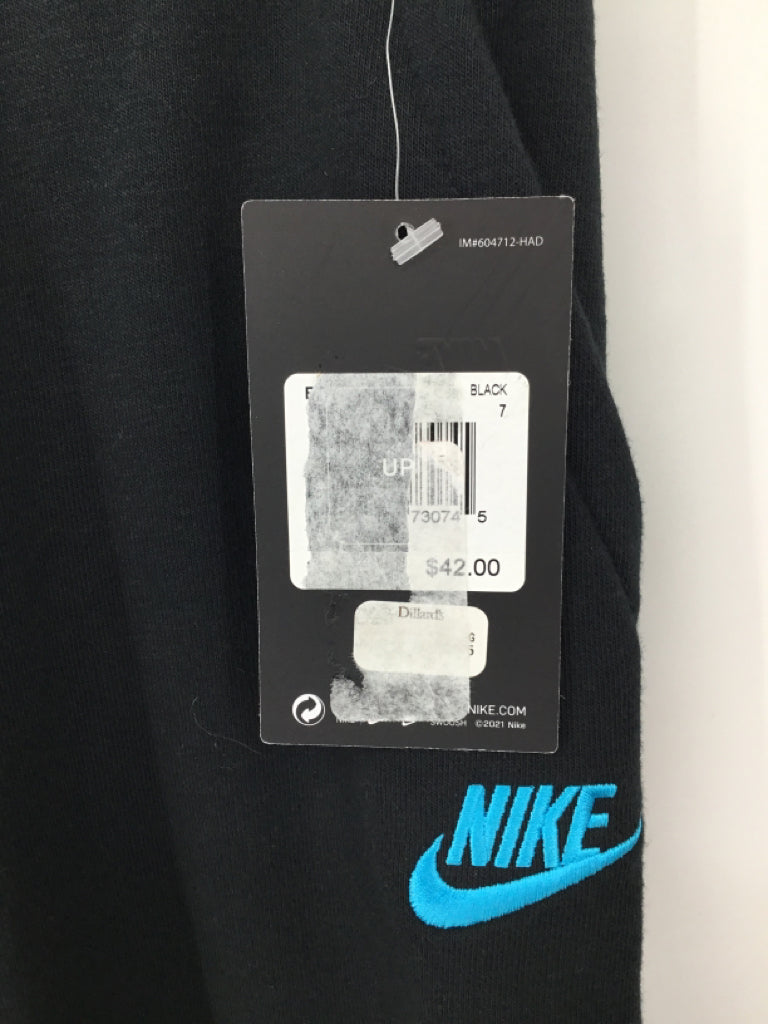 Nike Child Size 7 Black Solid Sweatpants - boys