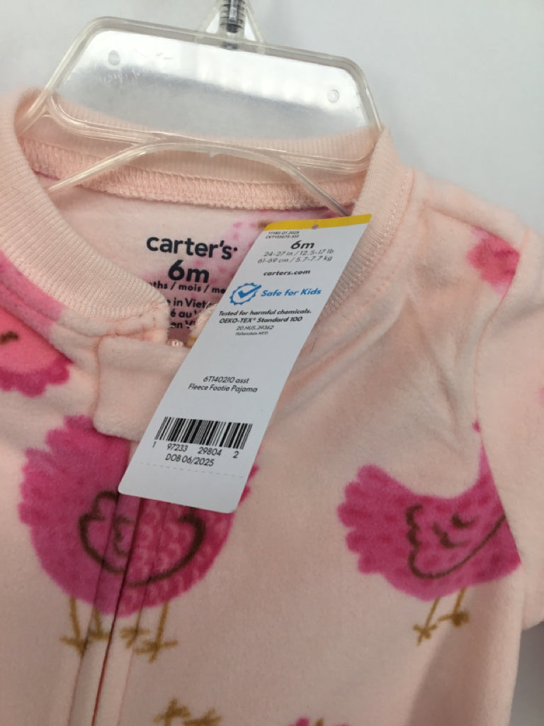Carter's Child Size 6 Months Pink Sleepers
