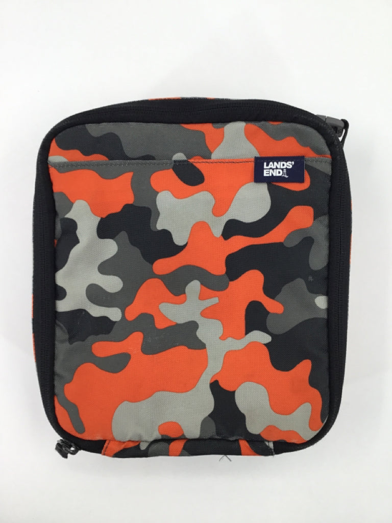 Lands' End Orange Camo Lunchbox
