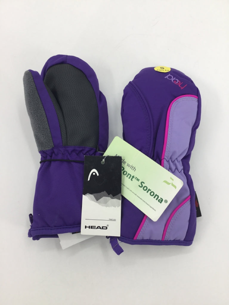 Head Child Size S Purple Gloves - girls