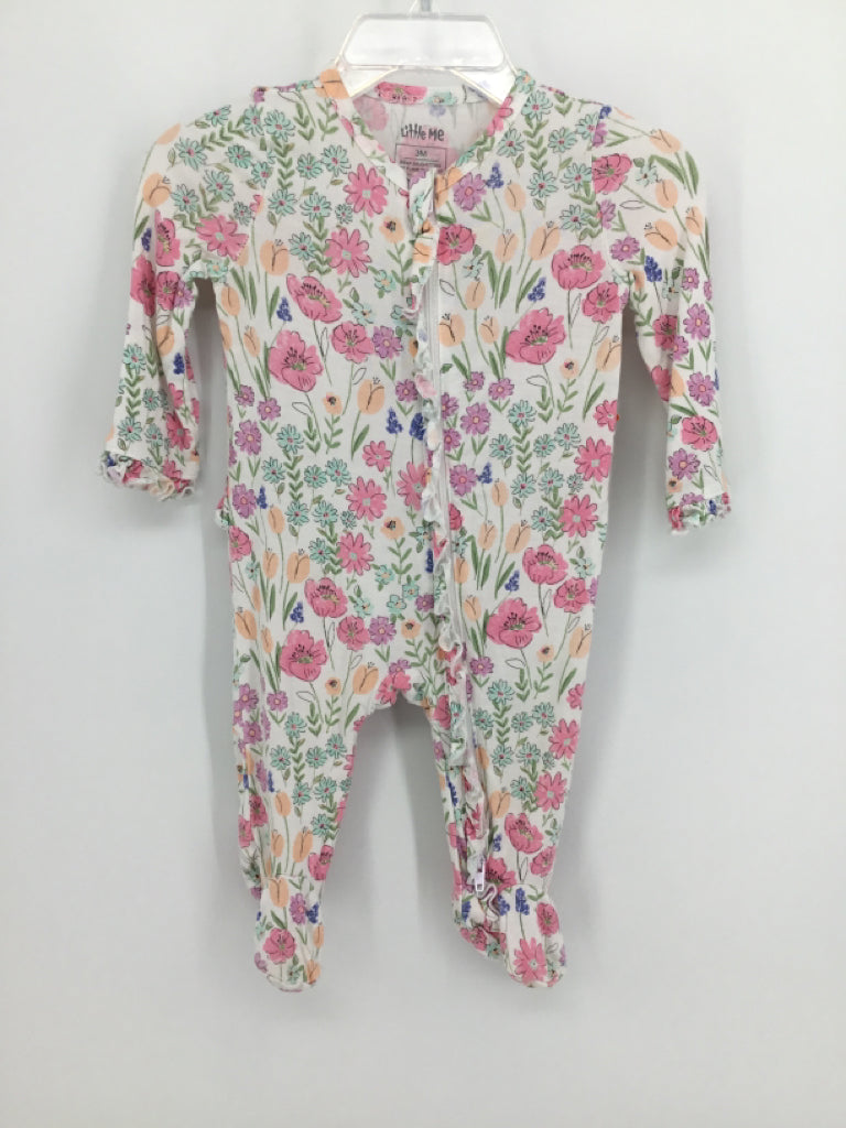 Little Me Child Size 3 Months Pink Sleepers