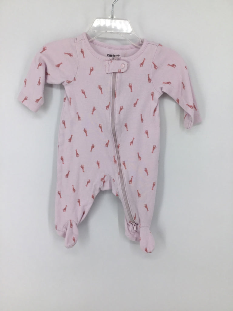 Just One You Made by Carters Child Size 3 Months Pink Sleepers