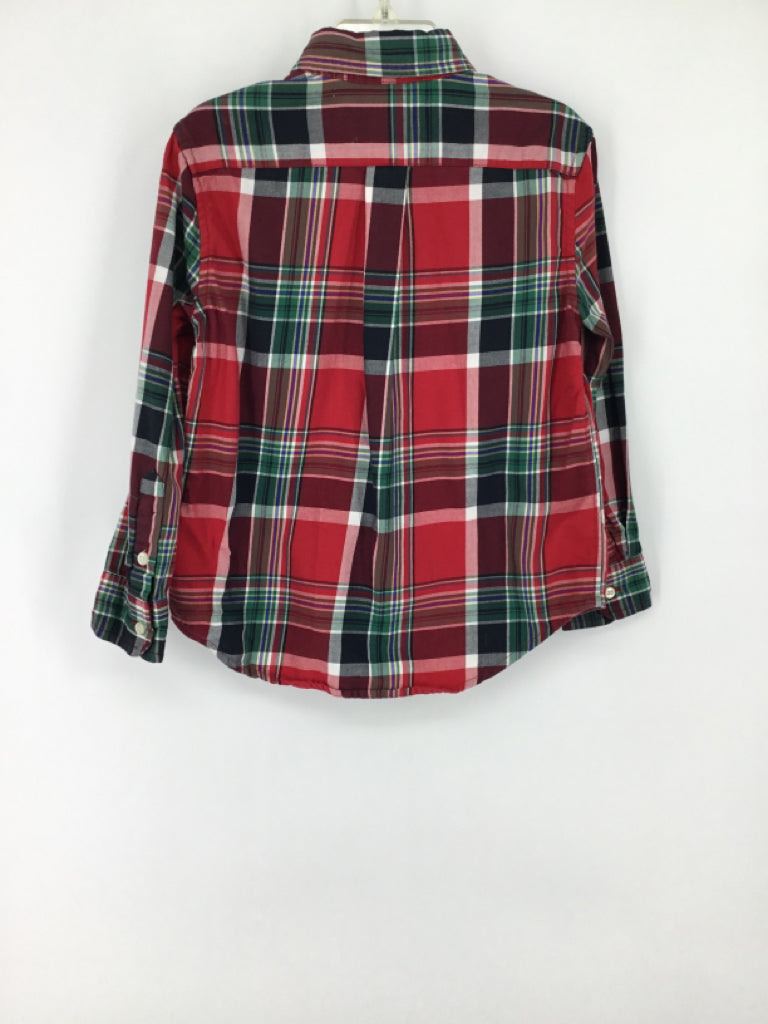 Ralph Lauren Child Size 4 Red Plaid Shirt - boys