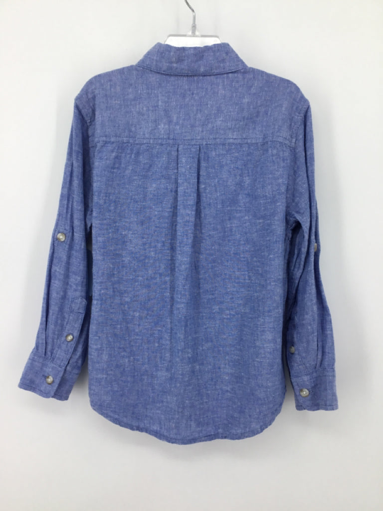 Gymboree Child Size 7 Blue Solid Shirt - boys