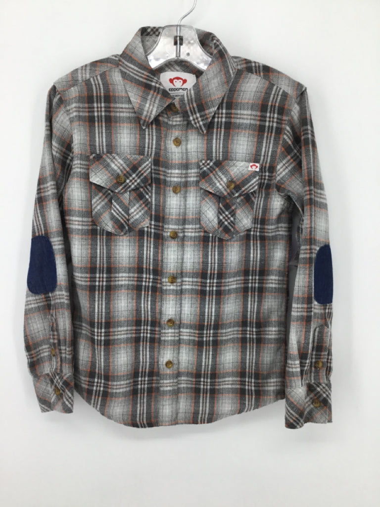 appaman Child Size 10 Gray Plaid Shirt - boys