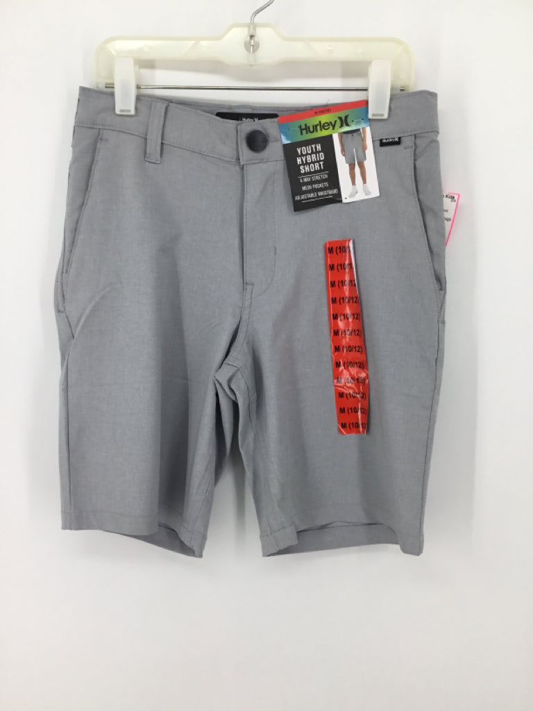 Hurley Child Size 10 Gray Solid Shorts - boys