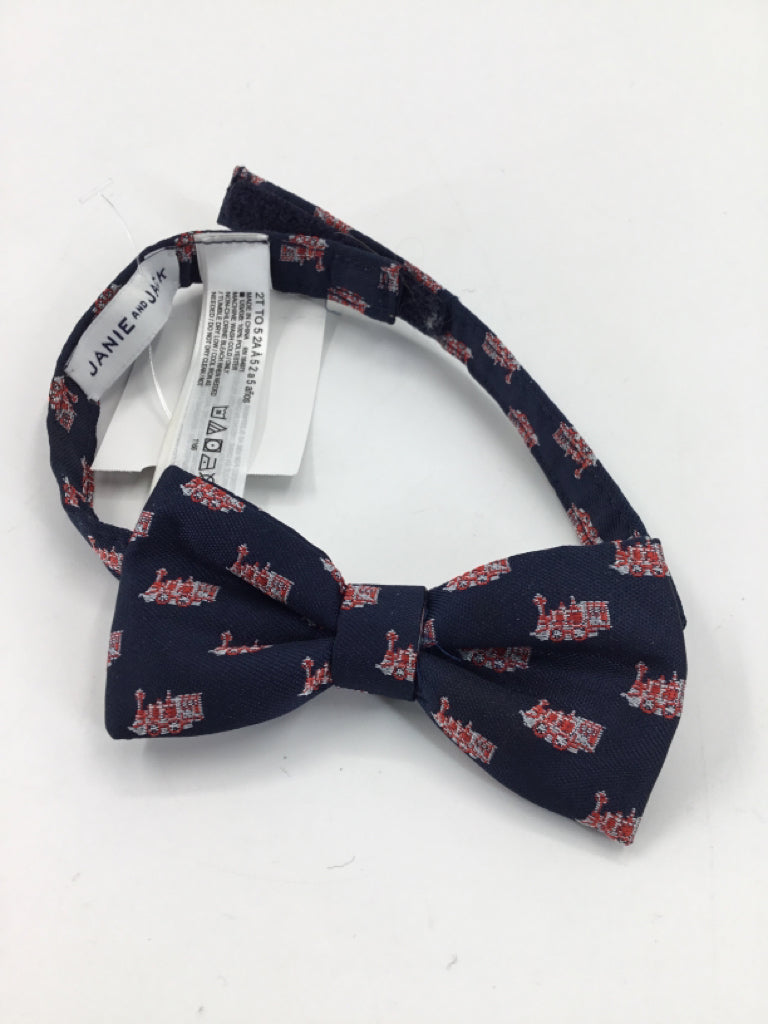 Janie and Jack Child Size 2 Navy Train Bowtie