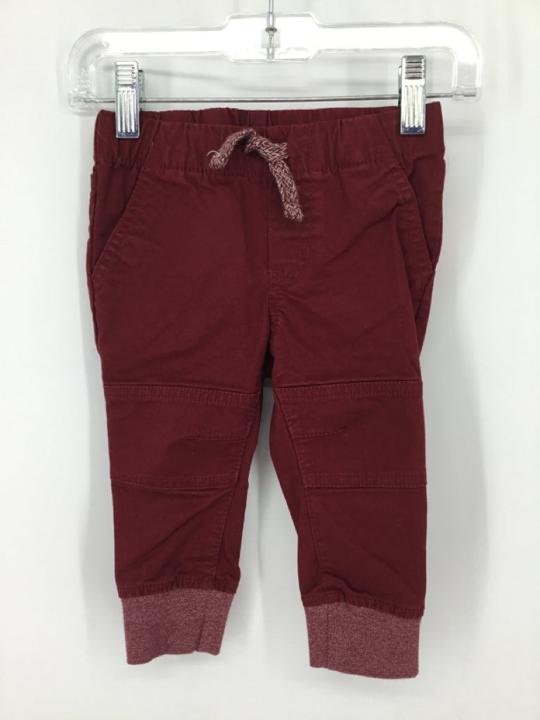 Cat & Jack Child Size 12 Months Burgundy Solid Pants - boys