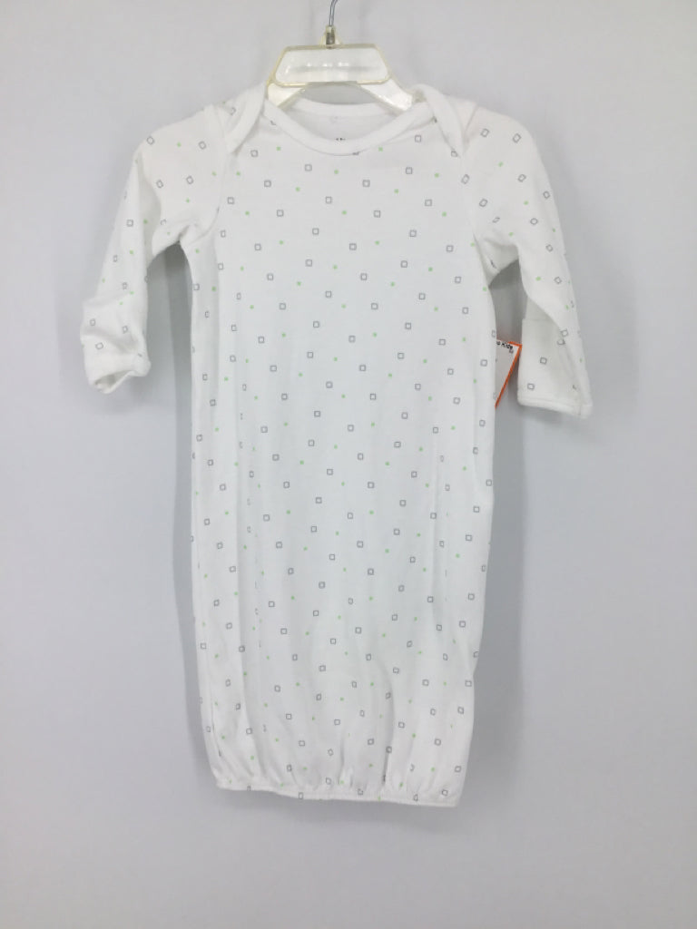 Little Me Child Size 0-3 Months White Sleepers