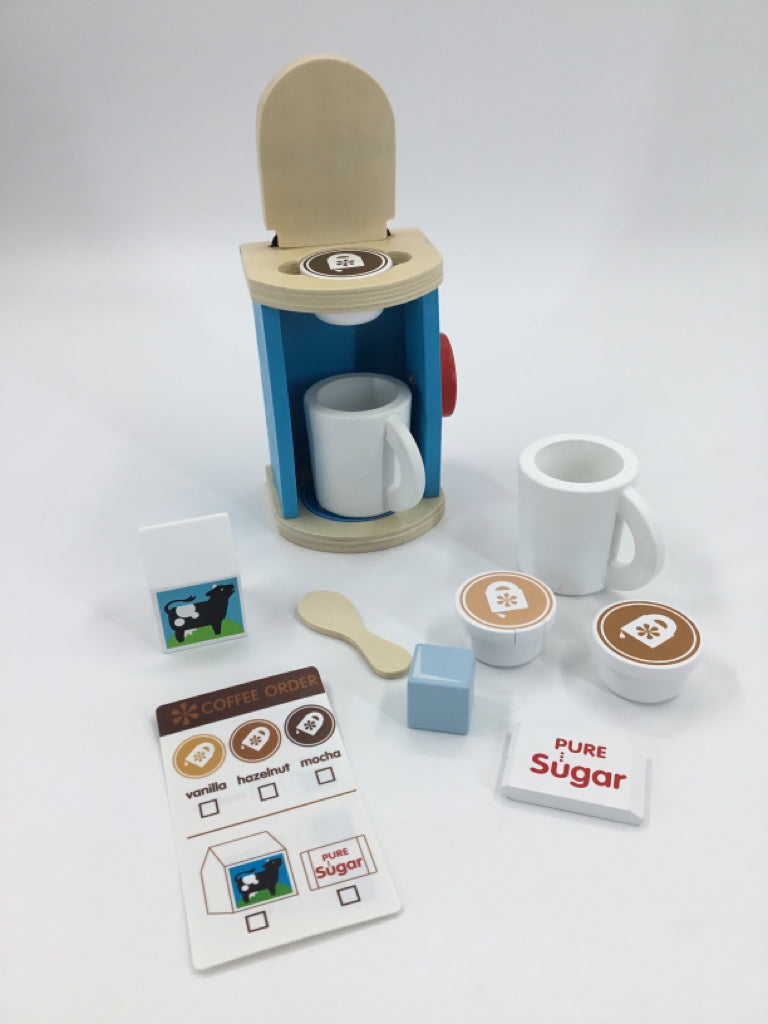 Melissa & Doug Brew and Serve Wooden Coffee Maker Set - 11 pc