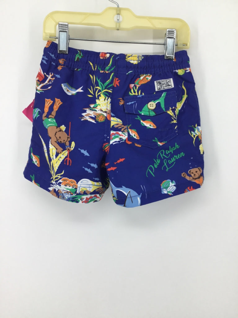 Ralph Lauren Child Size 3 Blue Print Swimwear - boys