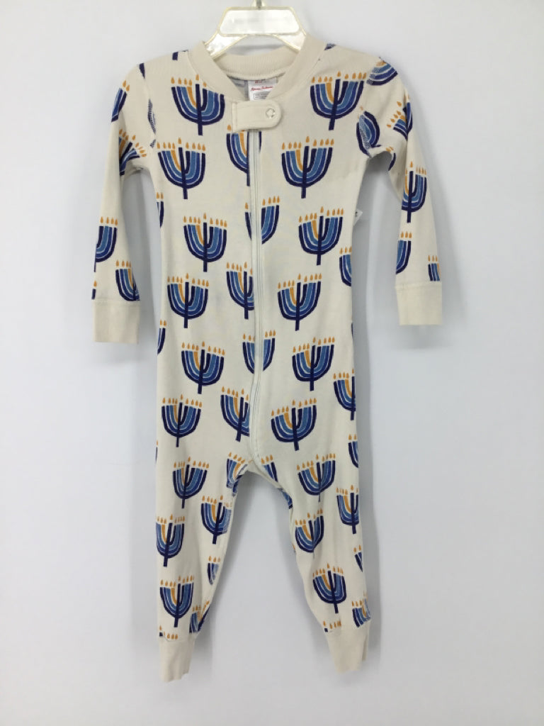 Hanna Andersson Child Size 2 Blue Hanukkah Pajamas