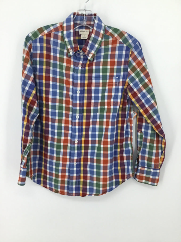 Crewcuts Child Size 8 Multi-Color Checkered Shirt - boys