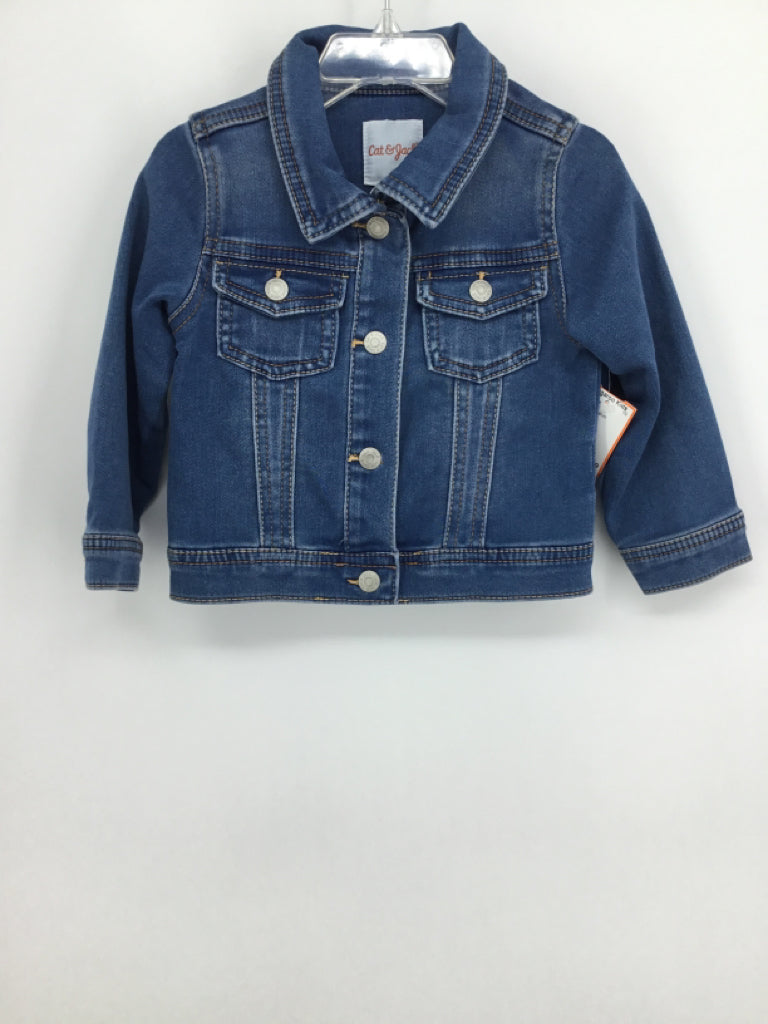 Cat & Jack Child Size 2 Blue Solid Jacket - boys