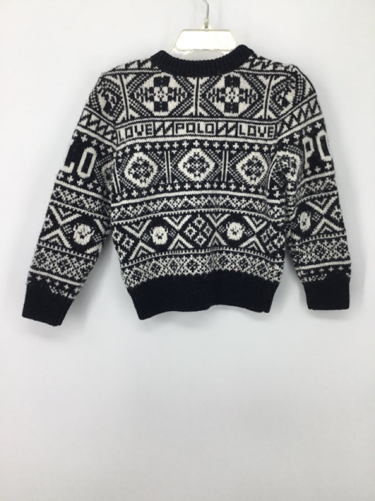 Ralph Lauren Child Size 3 Black Print Sweater - boys