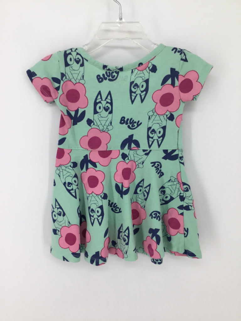 Bluey Child Size 12 Months Green Dress - girls