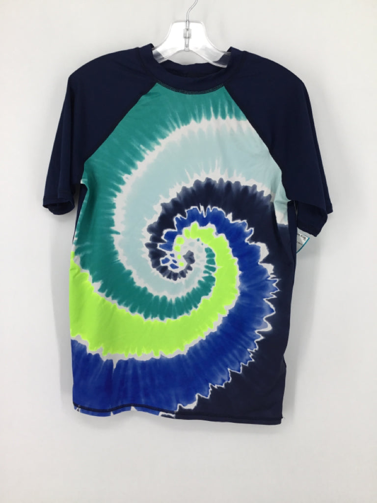 Lands' End Child Size 10 Navy Tye Dye Swimwear - boys