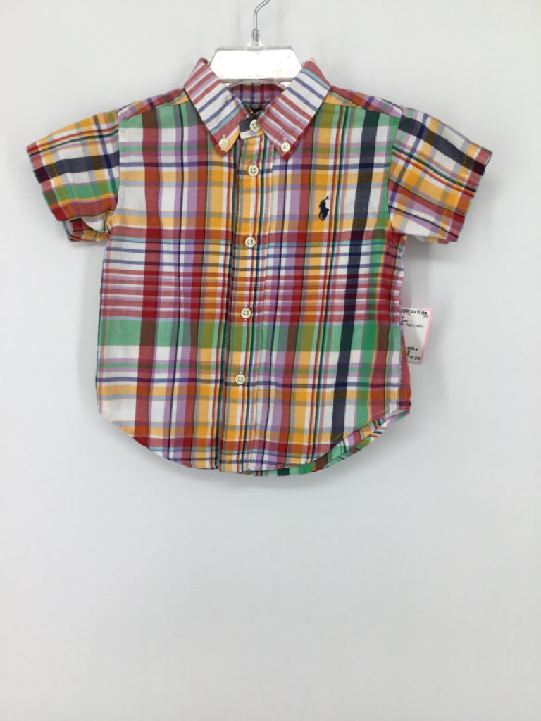 Ralph Lauren Child Size 12 Months Multi-Color Plaid Shirt - boys
