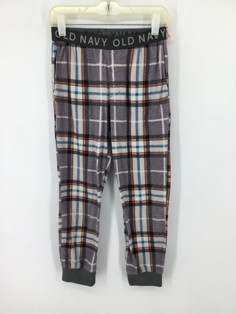Old Navy Child Size 8 Gray Plaid Pajamas - boys