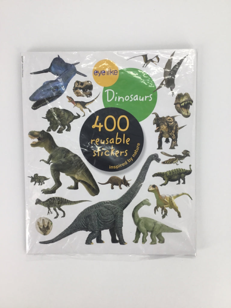 Eye Like Dinosaurs Reusable Sticker Paperback Book