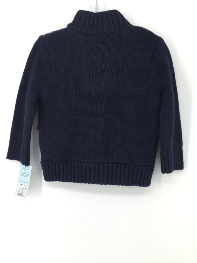 Cat & Jack Child Size 18 Months Navy Plaid Sweater - boys