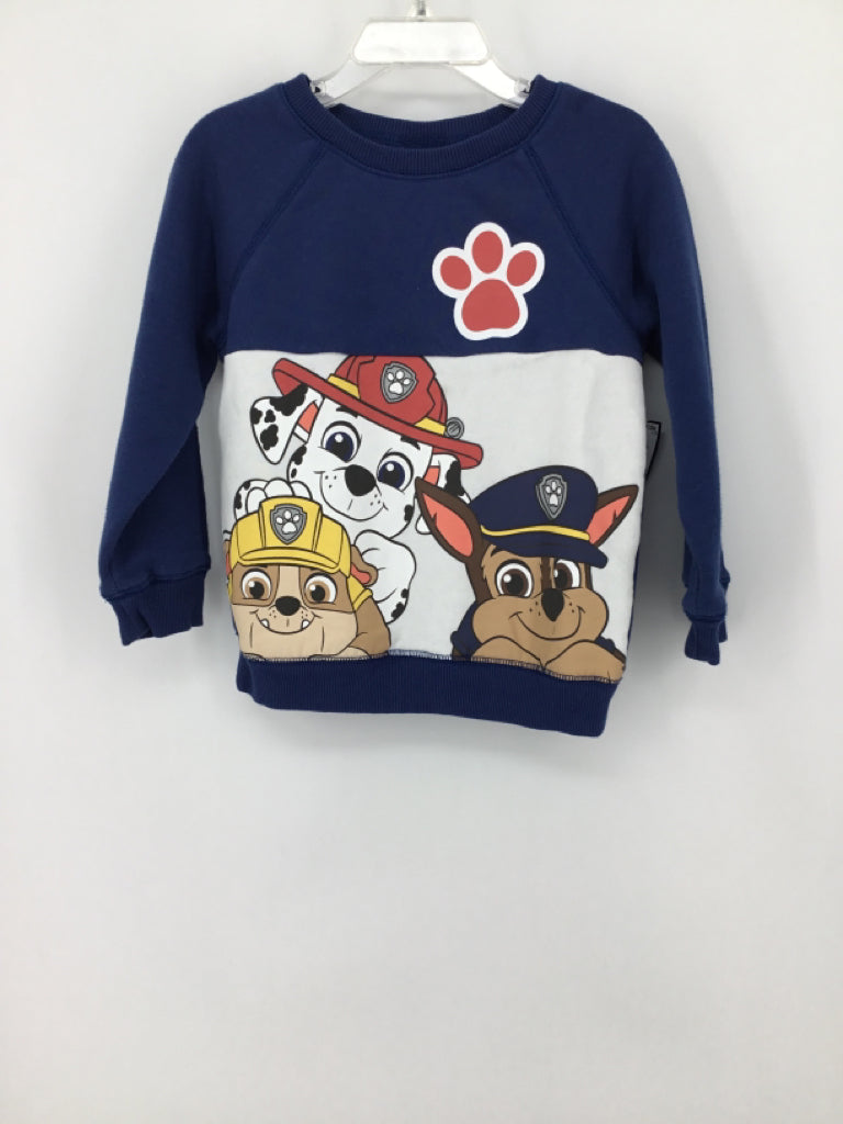 Paw Patrol Child Size 4 Blue Character Sweatshirt - boys
