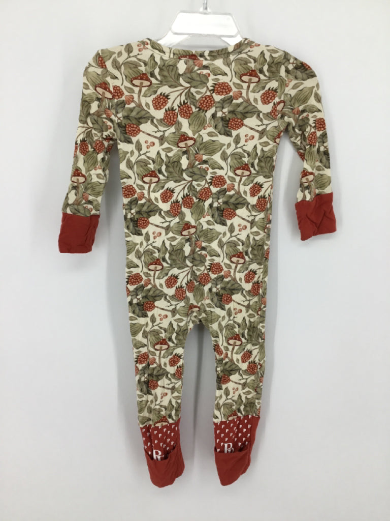 Posh Peanut Child Size 6-9 Months Green Print Pajamas - boys
