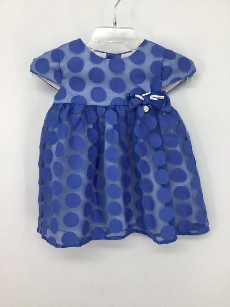 Mayoral Child Size 6-9 Months Blue Dress - girls
