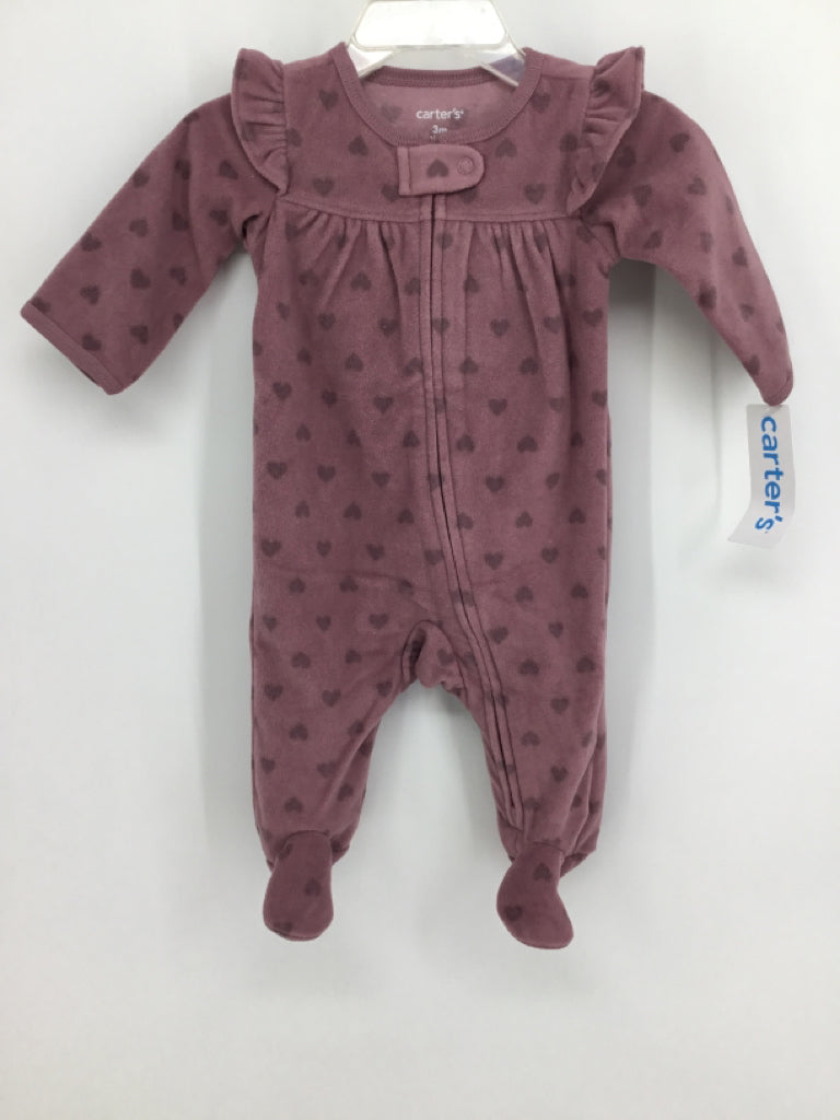 Carter's Child Size 3 Months Purple Sleepers