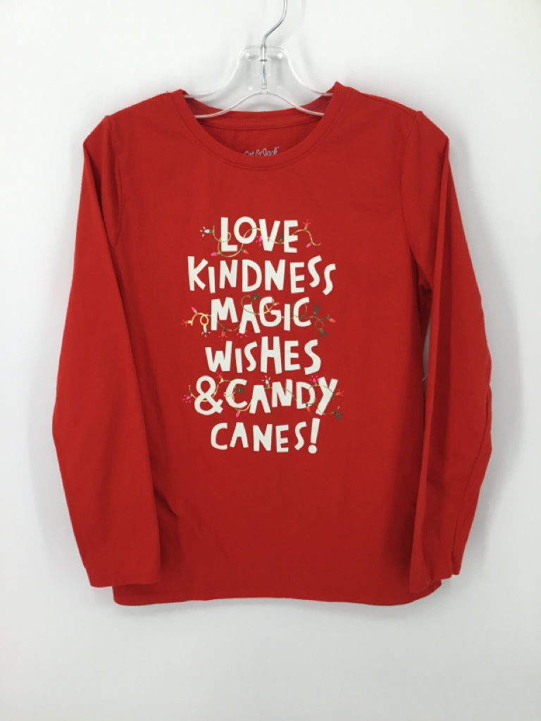 Cat & Jack Child Size 10 Red Christmas T-Shirt