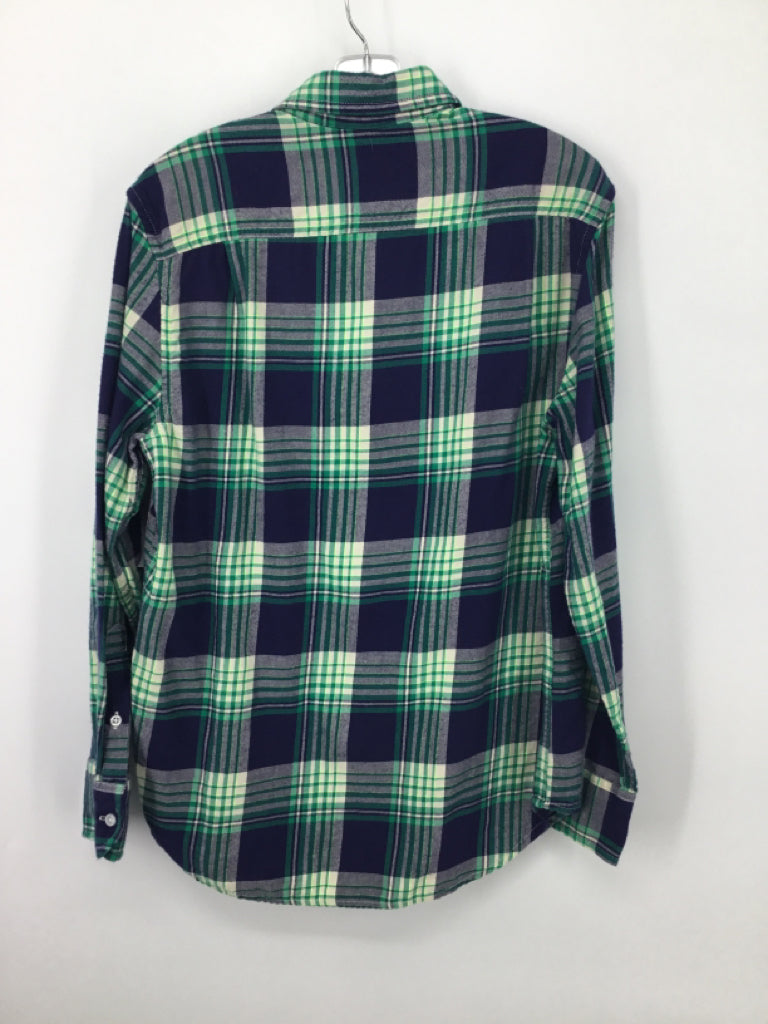 Crewcuts Child Size 12 Navy Plaid Shirt - boys