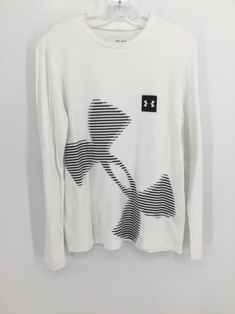 Under Armour Child Size 10 White screen printed T-shirt - boys