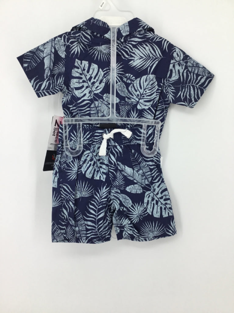 American Hawk Child Size 6-9 Months Blue Tropical Outfit - boys