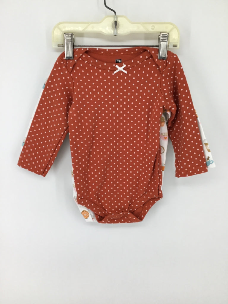 HB Child Size 9-12 Months Orange Halloween Onesie