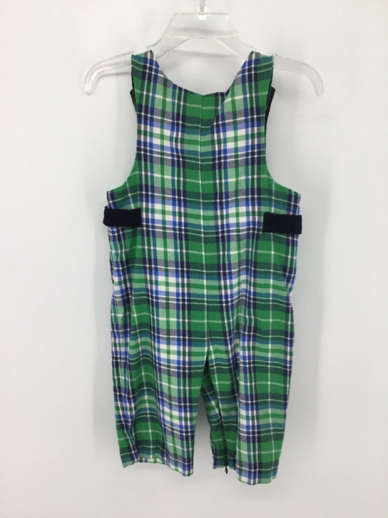 Florence Eiseman Child Size 9 Months Green Plaid Outfit - boys