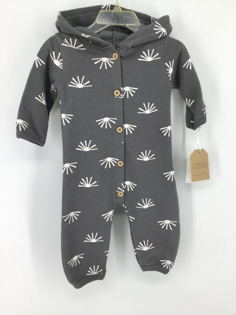 Grayson Collective Child Size 3-6 Months Gray screen printed Outfit - boys