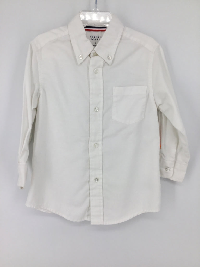 French Toast Child Size 4 White Solid Shirt - boys