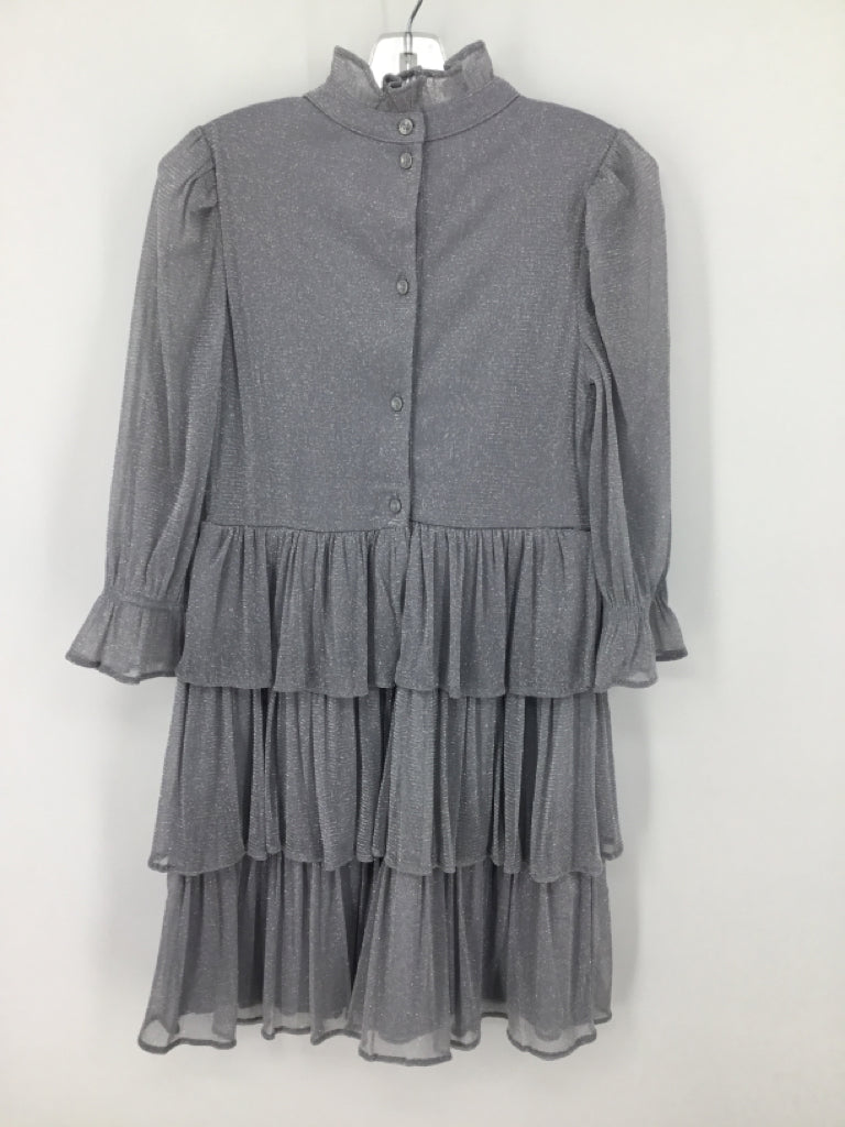 Janie and Jack Child Size 10 Silver Dress - girls