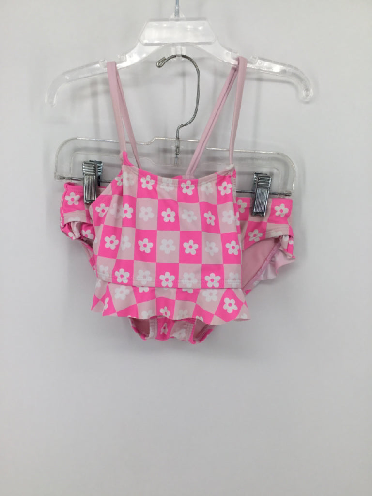 Breaking Waves Child Size 6 Pink Swimwear - girls