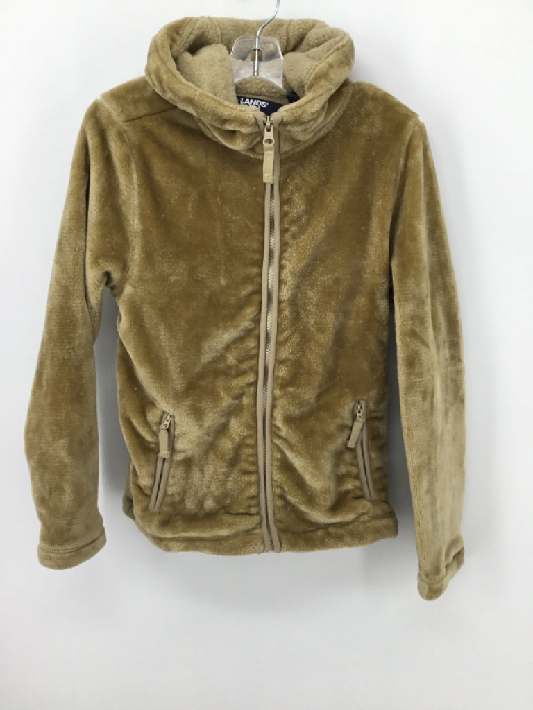 Lands' End Child Size 10 Gold Solid Hoodie - boys