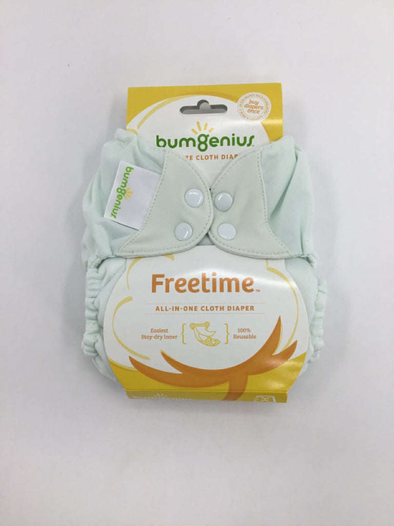 Bum Genius Child Size One Size White Solid Free Time Cloth Diaper